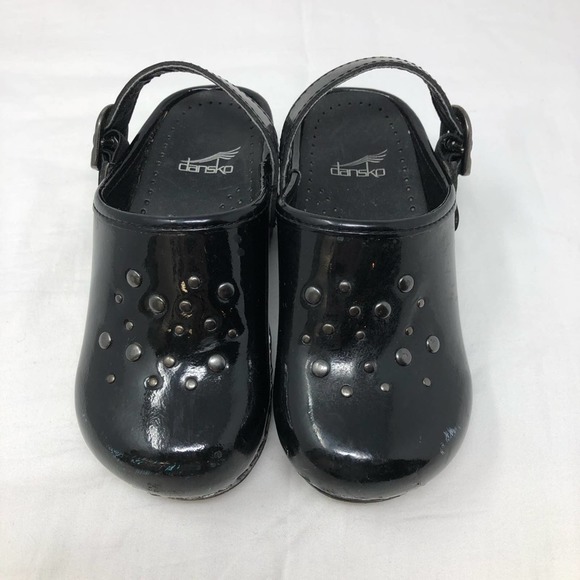 Dansko Toddler Jemma Patent Leather Clogs - Picture 3 of 10